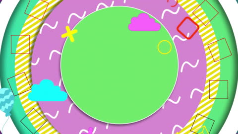 Colorful Animated Abstract Shapes on Playful Background