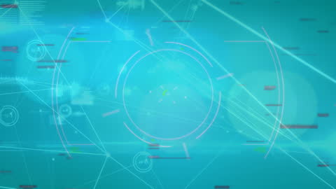 Futuristic Digital Connections and Data Visualization