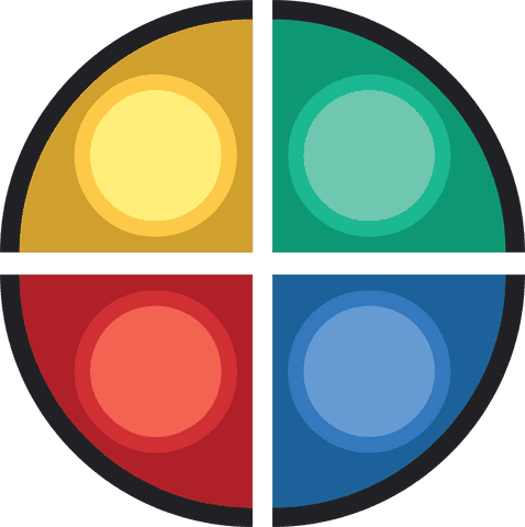 bright four circle segments on transparent background - Download Free Stock Videos Pikwizard.com