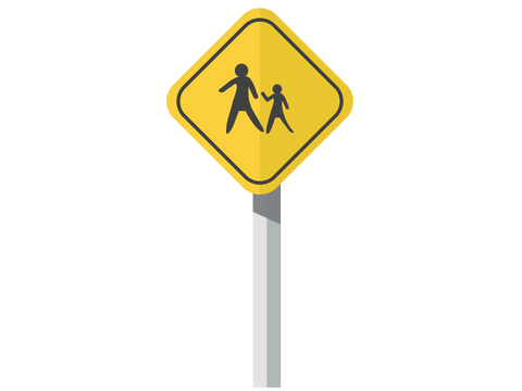Transparent Walking Pedestrian Crossing Road Sign Illustration - Download Free Stock Videos Pikwizard.com
