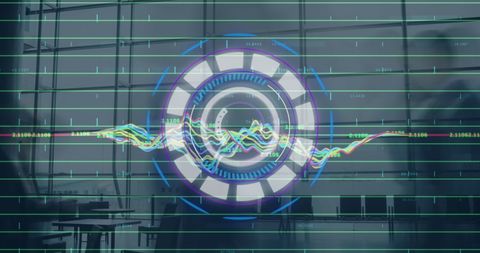 Digital Data Interface with Dynamic Stock Market Graphs