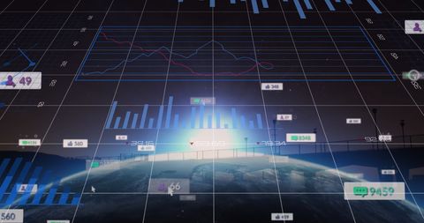 Digital Financial Data Over Global Landscape - Download Free Stock Images Pikwizard.com