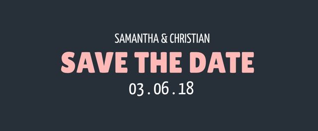 Minimalist Wedding Save the Date Announcement with Pink Typography - Download Free Stock Templates Pikwizard.com