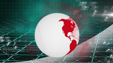 Globe Spinning with Global Network Connections Animation