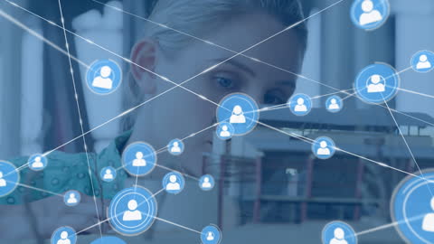 Female Architect Envisioning Connected Smart City Concept