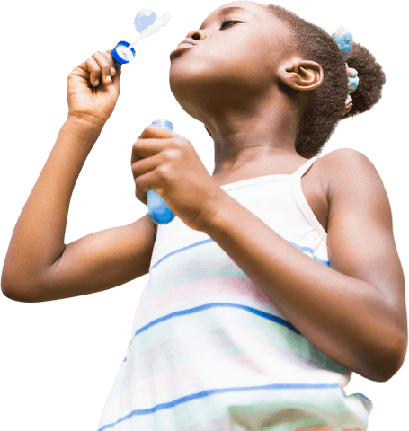 young girl blowing soap bubbles with joyful expressions transparent background - Download Free Stock Videos Pikwizard.com