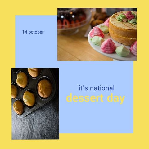 National Dessert Day Celebration with Cakes and Cupcakes - Download Free Stock Templates Pikwizard.com