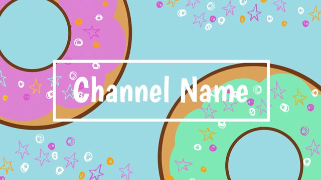 Vibrant Doughnut-Themed YouTube Channel Art for Food Vloggers - Download Free Stock Templates Pikwizard.com