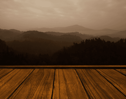 transparent wood floor overlooking serene hill landscape - Download Free Stock Videos Pikwizard.com
