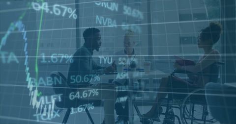 Business Colleagues Contemplating Strategy and Market Analysis