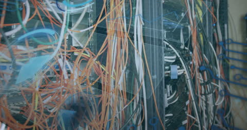 Animated Globe with Network Connections and Technology Interface