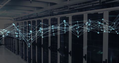 Abstract Network Over Computer Servers Representing Data Connection - Download Free Stock Images Pikwizard.com
