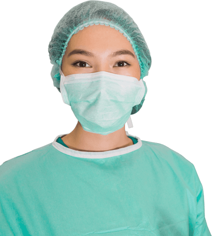 female doctor with face mask on transparent background for healthcare use - Download Free Stock Videos Pikwizard.com