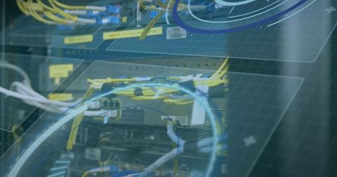 Futuristic Digital Interface Over Networking Servers - Download Free Stock Images Pikwizard.com