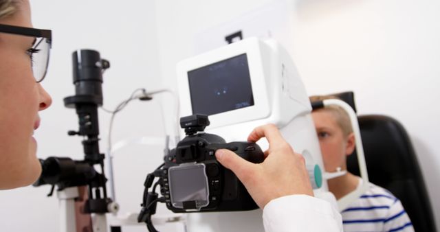 Child Undergoing Eye Examination with Modern Equipment at Ophthalmologist - Download Free Stock Images Pikwizard.com