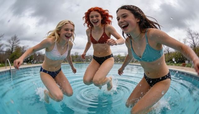 -->error<-- cannot create description for image depicting young-looking people in swimwear