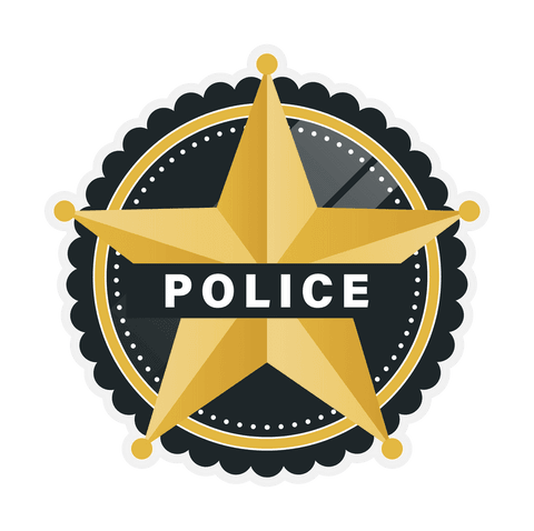 Transparent Police Badge Illustration with Gold Star - Download Free Stock Videos Pikwizard.com