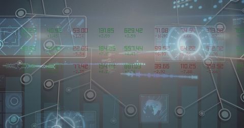 Futuristic Financial Data Analytics Overlay with World Network - Download Free Stock Images Pikwizard.com