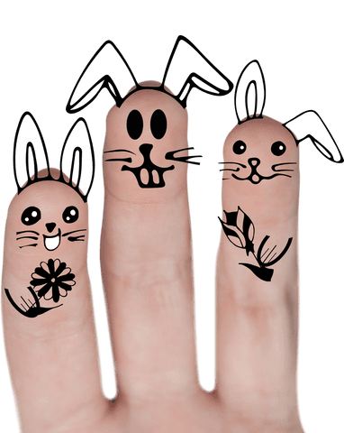 Playful Finger Rabbits Illustration on Transparent Background - Download Free Stock Videos Pikwizard.com