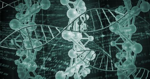 Futuristic Digital Interface of DNA Strands and Data Processing - Download Free Stock Images Pikwizard.com