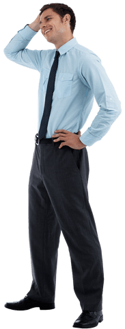 Transparent Businessman Smiling and Pondering an Idea - Download Free Stock Videos Pikwizard.com