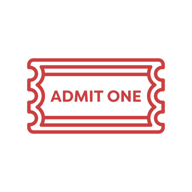 Red Admit One Ticket Badge Icon on Transparent Background - Download Free Stock Videos Pikwizard.com