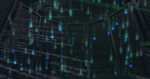 Digital Data Streams Flowing Through Server Room - Download Free Stock Images Pikwizard.com