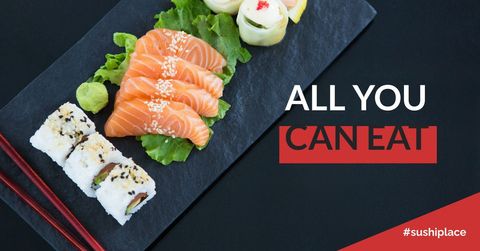All You Can Eat Sushi Platter with Fresh Sashimi Delight - Download Free Stock Templates Pikwizard.com