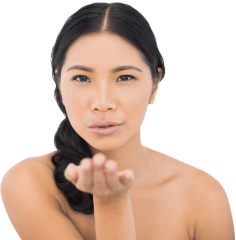 transparent sensual woman sending kiss to camera - Download Free Stock Videos Pikwizard.com