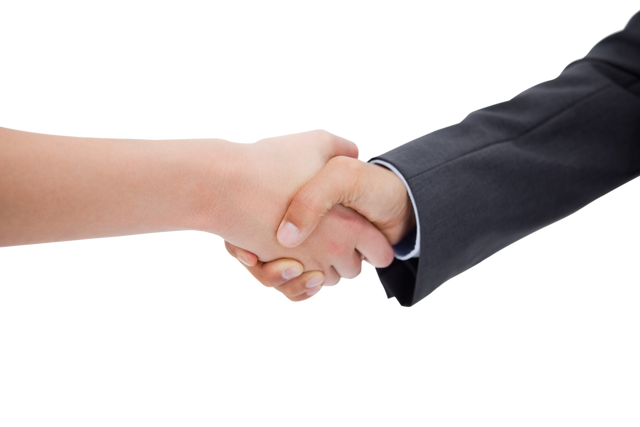 Transparent background close-up of a professional handshake - Download Free Stock Videos Pikwizard.com