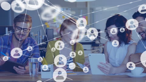 Network Connections Over Multicultural Business Team Collaboration