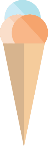 colorful classic ice cream cone on transparent background - Download Free Stock Videos Pikwizard.com