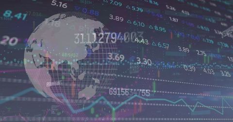 Global Business Trends with Stock Market Data Overlay - Download Free Stock Images Pikwizard.com
