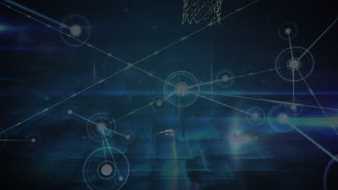 Digital Connections Overlay on Basketball Arena