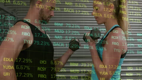 Athletes Training Exchange Overlaid with Stock Market Data