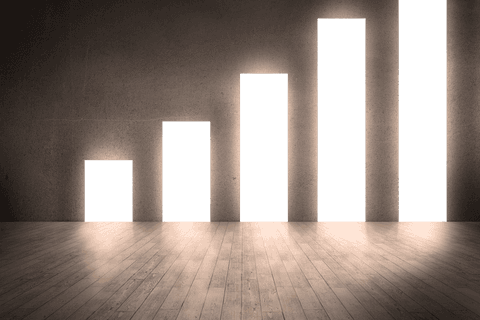 3D Bar Graph in Empty Room on Transparent Background - Download Free Stock Videos Pikwizard.com