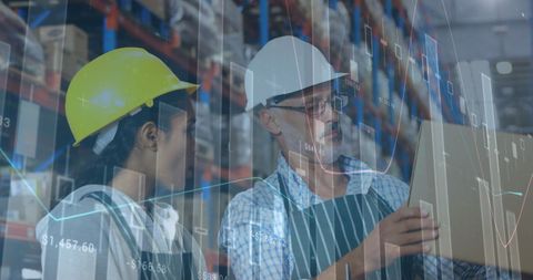 Warehouse Employees Analyzing Shipping Data for Global Trends - Download Free Stock Images Pikwizard.com