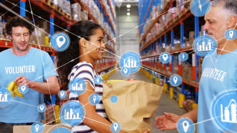 Volunteers Collaborating in Networked Warehouse Environment