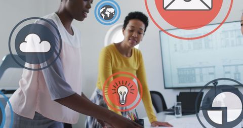 Business Innovation Meeting with Digital Overlay Concepts