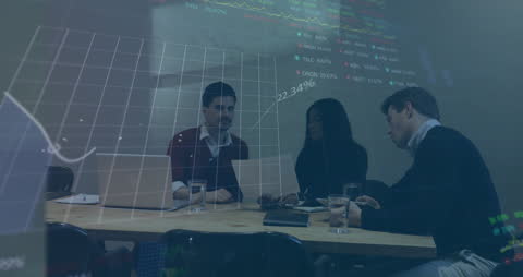 Diverse Business Team Analyzing Financial Data and Trends