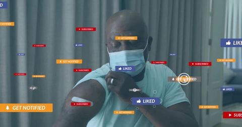 Receiving Vaccination While Wearing Mask with Social Media Notifications and Safety Messaging