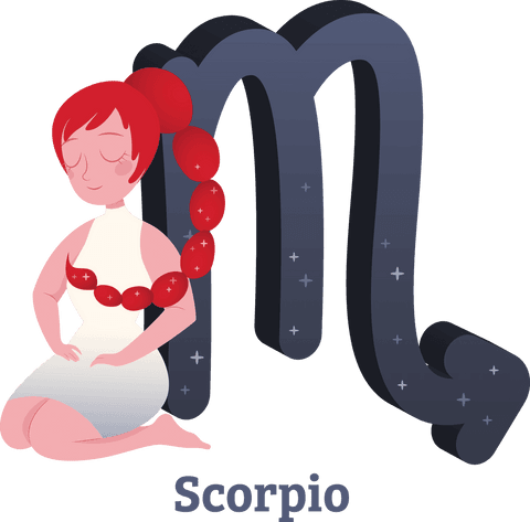 scorpio zodiac symbol illustration with woman on transparent background - Download Free Stock Videos Pikwizard.com