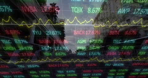 Animated Stock Market Data with Urban Reflection