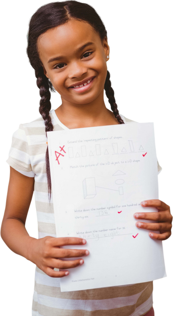 Happy Girl Holding Paper with Assignment, Transparent Background - Download Free Stock Videos Pikwizard.com