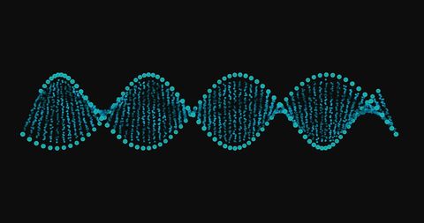 Abstract dna structure against black background