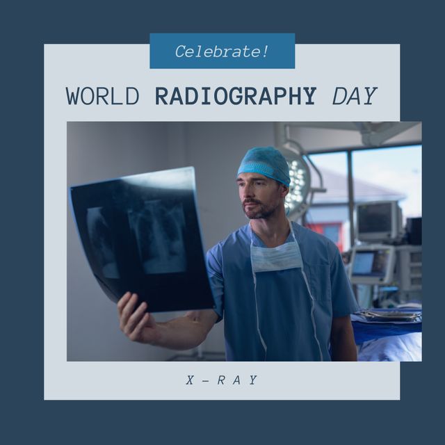 World Radiography Day: Surgeon Examining X-Ray in Medical Facility - Download Free Stock Templates Pikwizard.com