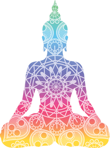 colorful geometric meditation silhouette on transparent background - Download Free Stock Videos Pikwizard.com