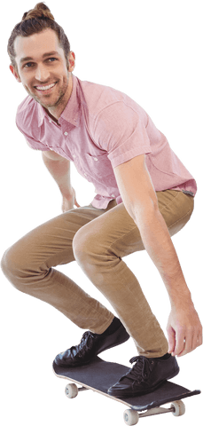 transparent businessman smiling while skateboarding - Download Free Stock Videos Pikwizard.com