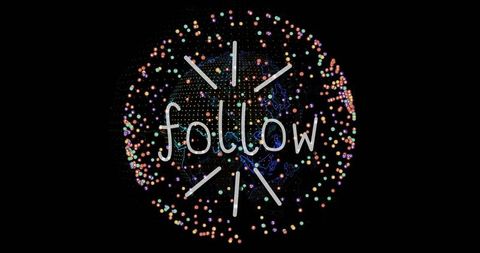 Digital Network with Follow Text and High-Technology Vibes