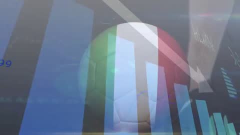 Soccer Analytics Chart with Italian Flag Animation
